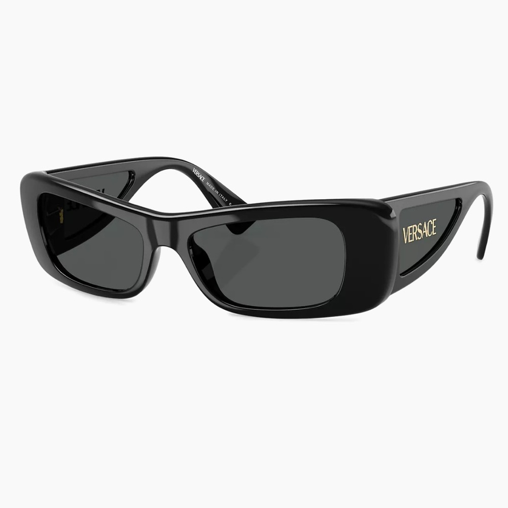 Versace MOD 4481 GB1/87 Pillow Rectangular Sunglasses Black Black Lens 54-17-135